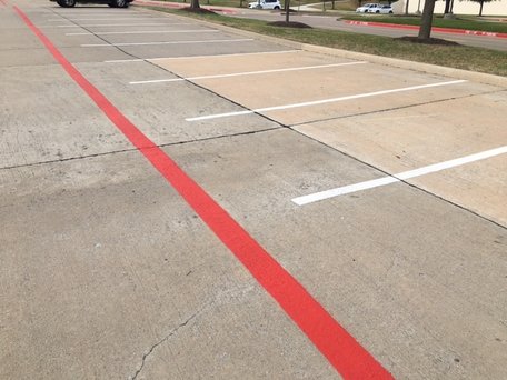 Fire Lane and White Stripe Lines