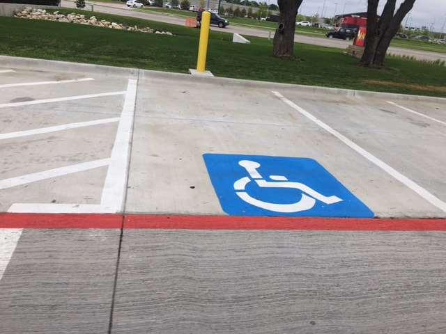 Handicap Parking Stall Striping