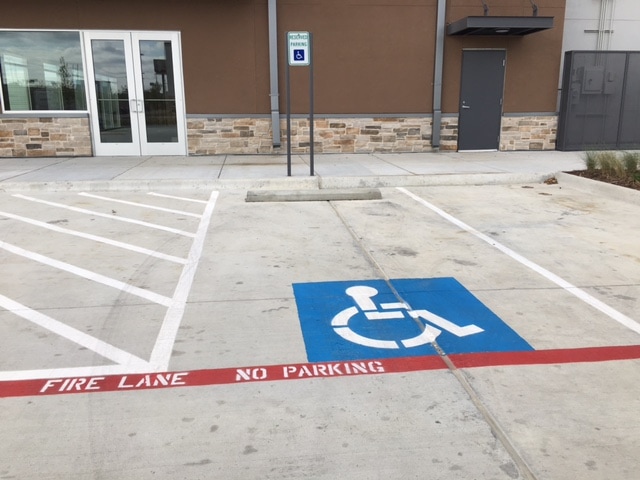 Handicap Stall and Crosshatch