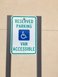 ADA Reserved Parking Van Accessible Metal Sign